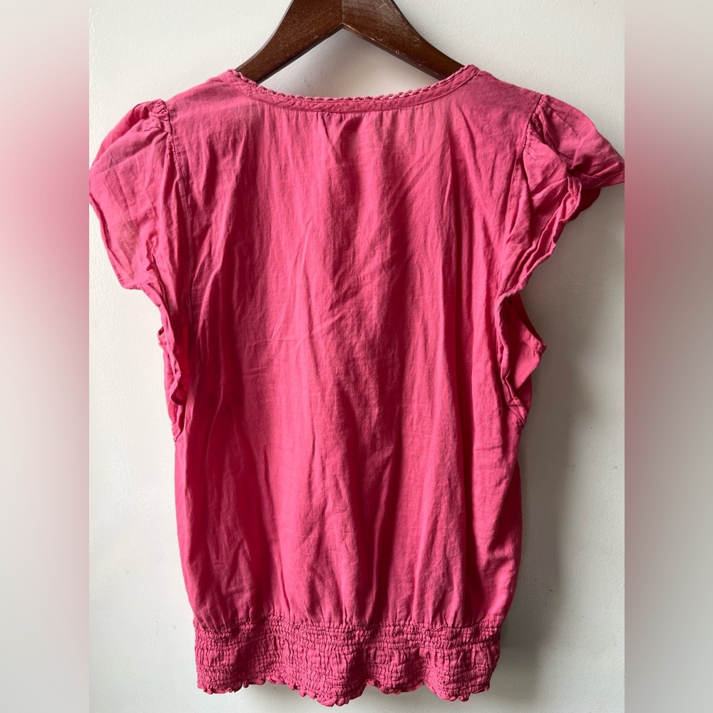 3/$20 Dex pink cotton t-shirt peasant Boho design. Size small. - Picture 2 of 3